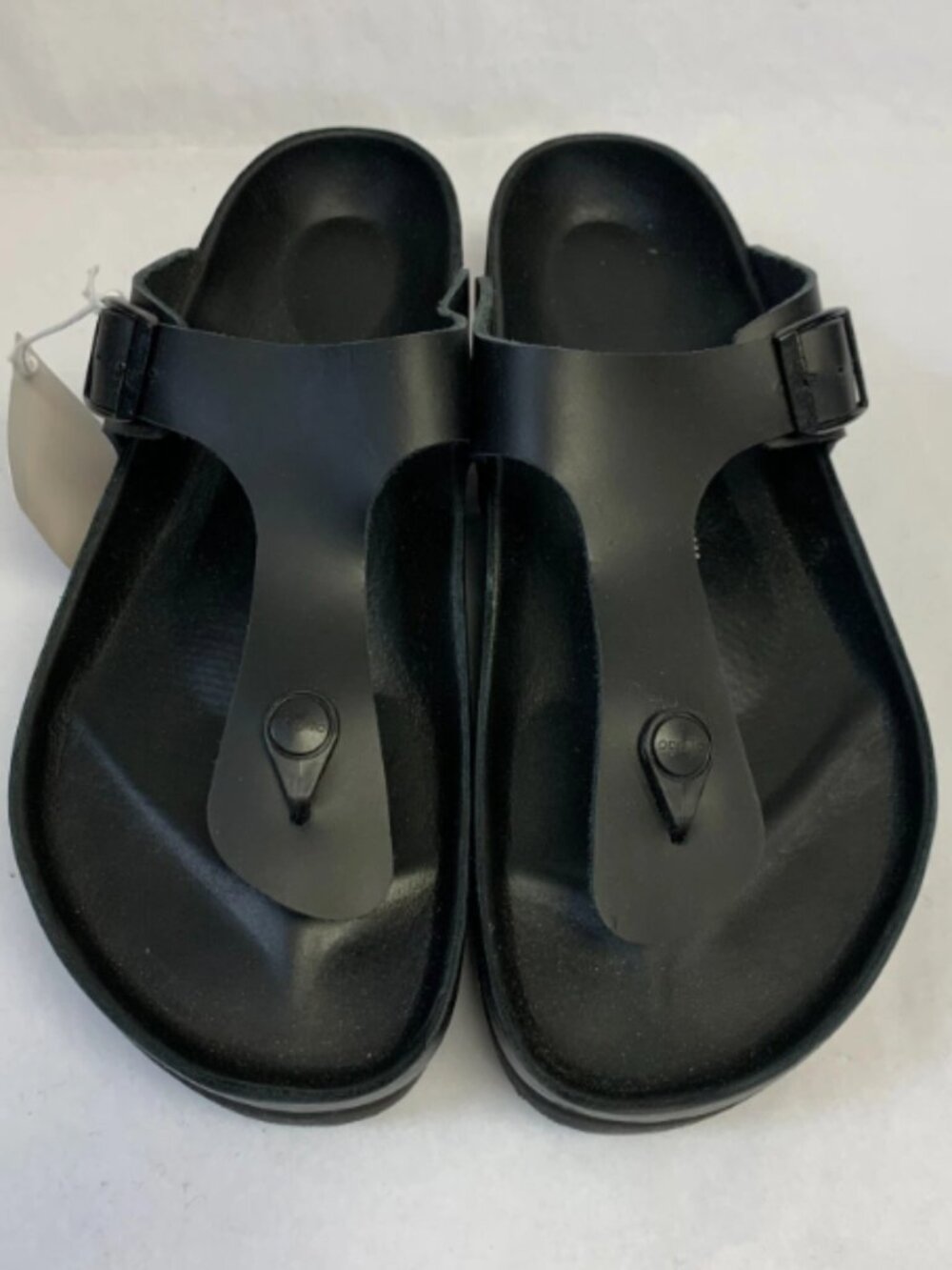 Birkenstock Gizeh PAP Platform Black Leather Regular Width Sandals